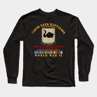 758th Tank Battalion - Tuskers - WWII  EU SVC Long Sleeve T-Shirt